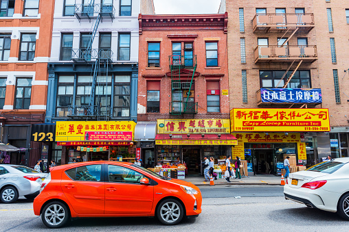 New York, USA - September 24, 2018: Chinatown in Manhattan. New York. USA.