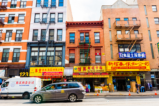 New York, USA - September 24, 2018: Chinatown in Manhattan. New York. USA.