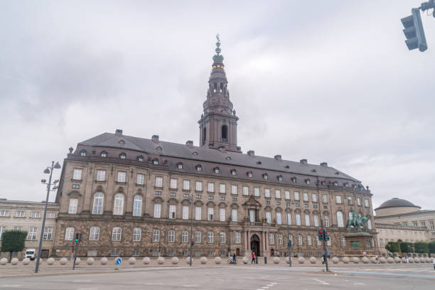 Copenhagen, Denmark - July 26, 2022: The Danish Parliament (Folketinget), Christiansborg Palace.