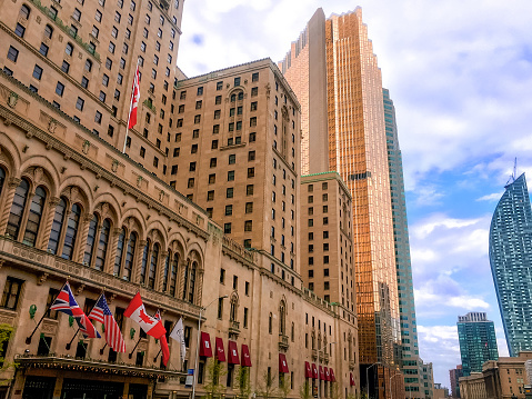 Toronto, Canada - May, 2016: Royal York Hotel in downtown Toronto.