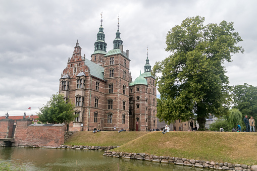 The entrance to Kronborg castle by the coast in Helsingør. UNESCO world heritage site.