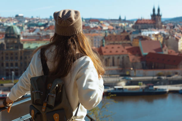 istock woman in Prague Czech Republic exploring attractions 1443291522