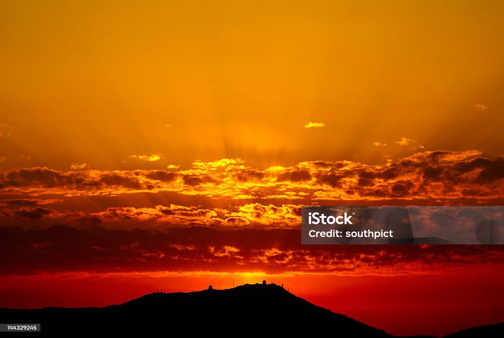 Закат солнца - Стоковые фото В воздухе роялти-фри