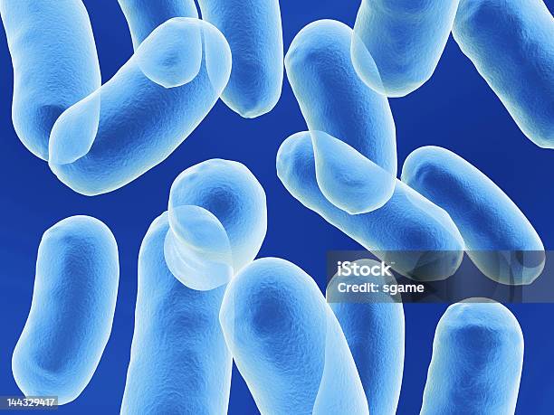 Foto de Bacilo Bactérias e mais fotos de stock de Azul - Azul, Bacillus Subtilis, Bactéria