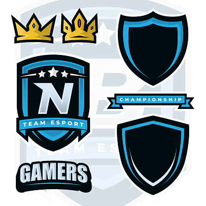 Letter N Esports Gamers Logo Template Creator for Gaming, Esport logo design element.