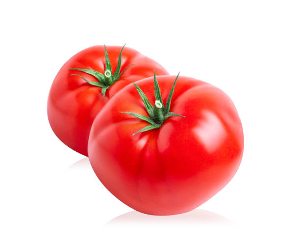 istock Tomato vegetables isolated on white background. 1443295835