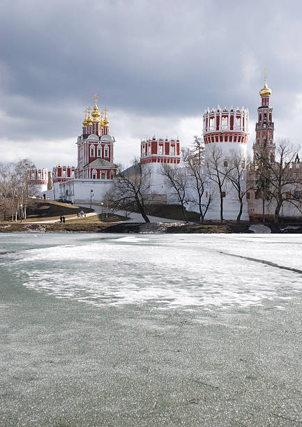 Novodevichy monastry. Spring stock photo