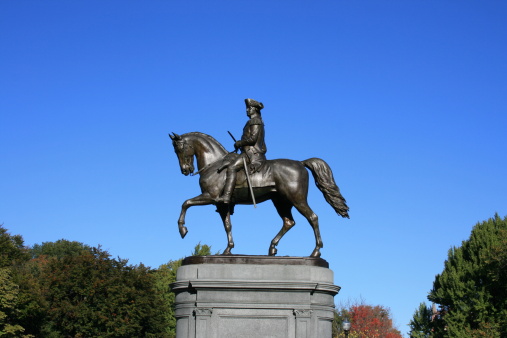 George Washington statue in the Public Gardens. 