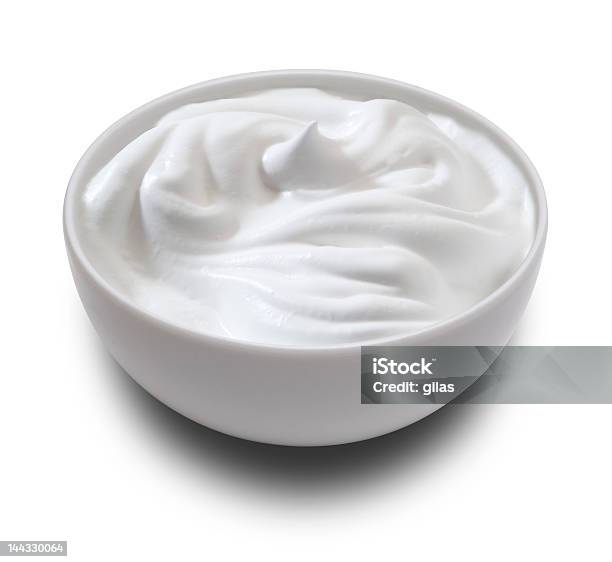 White Pot With Cream Stock Photo - Download Image Now - Bowl, Ceramics, Circle