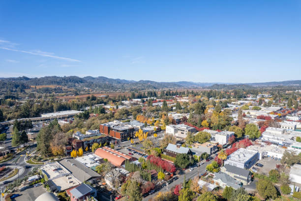 istock Aerial View of Downtown Healdsburg 1443301266