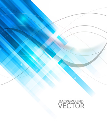 Abstract technology lines blue colorful wave vector whit background