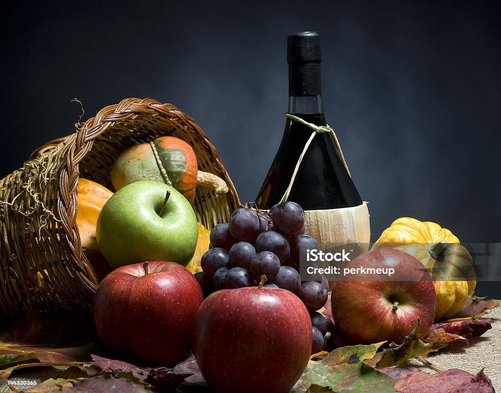 Vinho e uvas - Royalty-free Alimentação Saudável Foto de stock