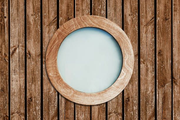 istock Wooden pirate ship cabin. 1443303699