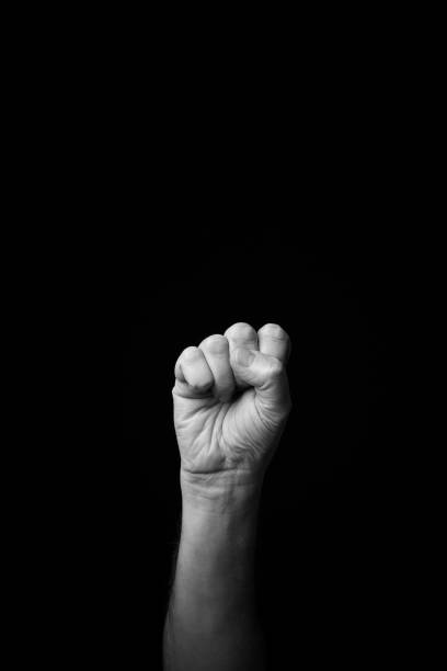 istock Hand demonstrating the French sign language letter 'S' with copy space (langue des signes française) 1443304613