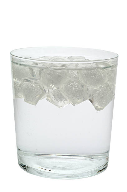 istock Glass of water (or liquor) with ice cubes w/clipping path 144330539