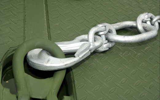 Chain and hook. Cargo securing