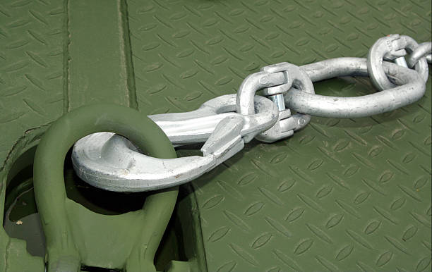 Chain and hook stock photo