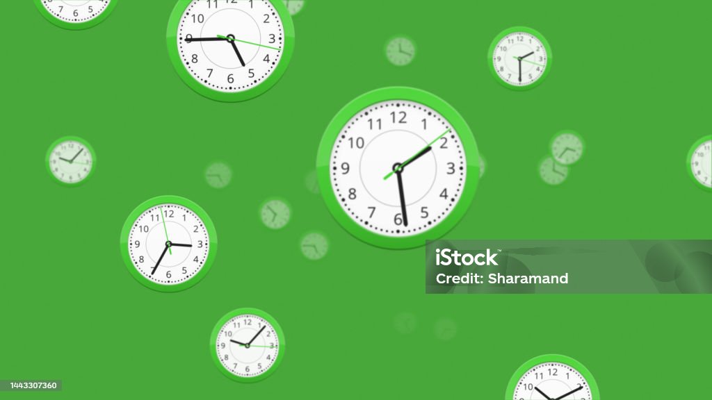 Clocks Pattern Background Abstract Stock Photo