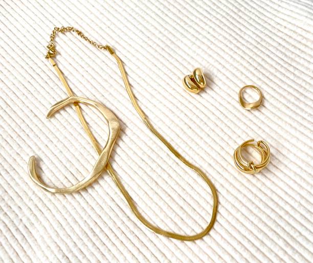 istock Gold accesories fashion items 1443309022