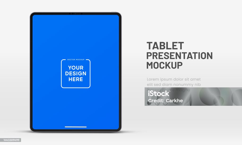 Empty Tablet Interface 3d Tablet Frame Less Blank Screen Empty Screen Device Tablet Mockup ...