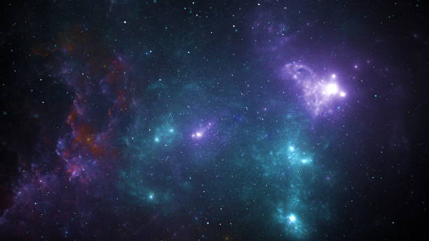 istock Galaxy Space background universe magic sky nebula night purple cosmos. Cosmic galaxy wallpaper blue starry color star dust. Blue texture abstract galaxy infinite future dark deep light 3d render 1443311289
