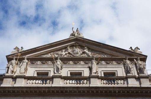 The Inland Revenue building near Waterloo bridge, London.