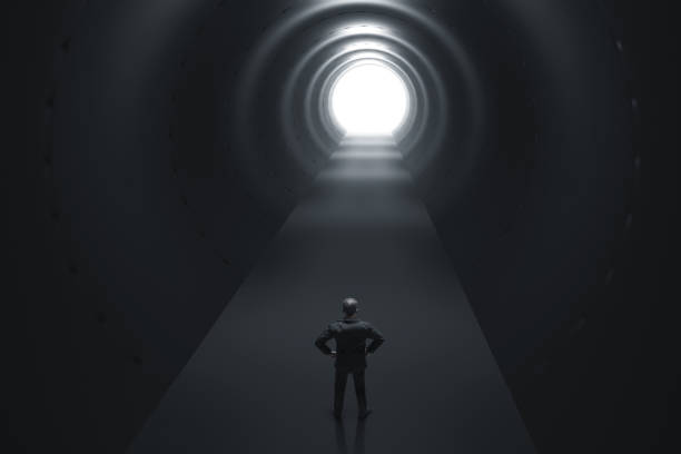istock Business man standing 3d illustration 1443314328