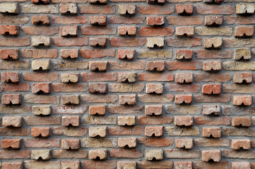 New decorative brick wall close up