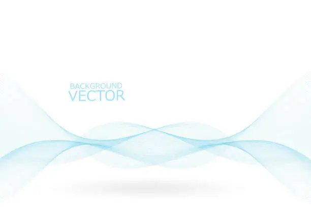 Vector illustration of abstract blue business line wave vector