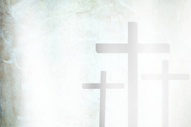 White Grunge Concrete Wall Background with Light Leak on Christ Cross, Suitable for Christian Religion Concept. White Grunge Concrete Wall Background with Light Leak on Christ Cross, Suitable for Christian Religion Concept. resurrection sunday stock pictures, royalty-free photos & images