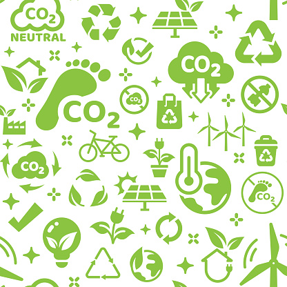 Sustainable, renewable energy vector background print