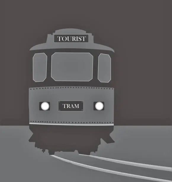 Vector illustration of tourist tram