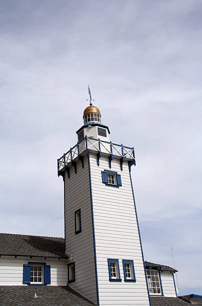 Seaside lighthouse building. stock photo