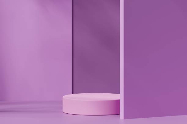 istock Scene with a podium for product presentation, 3d rendering 1443318987