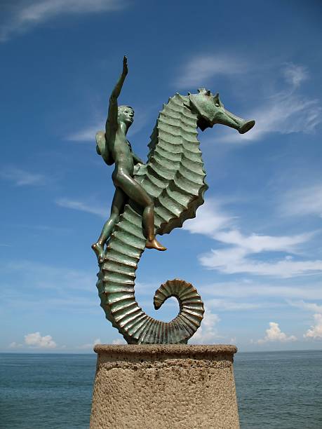 Statue d'un hippocampe à Puerto Vallarta - Photo