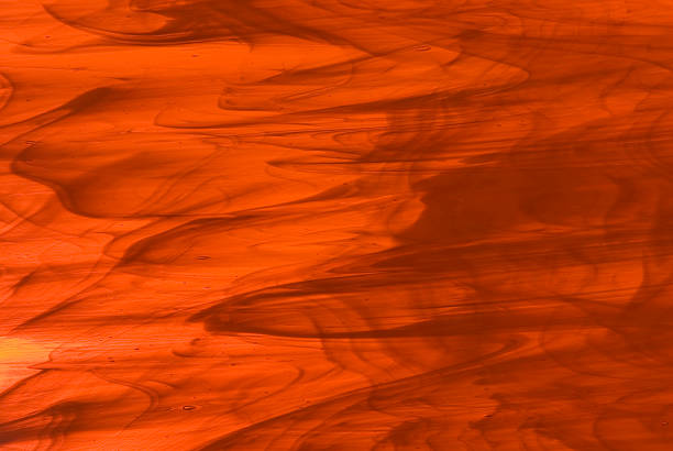 Stained glass orange color panel background texture series stock photo