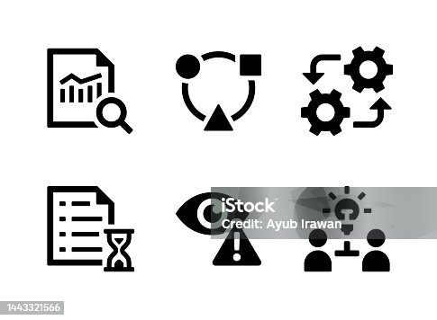 istock Simple Set of Crisis Management Vector Solid Icons 1443321566