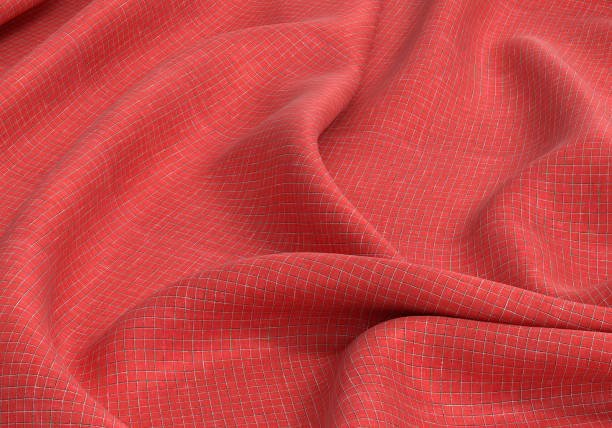 istock Luxury Red Small Checks Fabric Texture. 1443323250