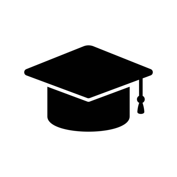 Graduation hat icon, on white background. Vector illustration in HD very easy to make edits. toque stock illustrations