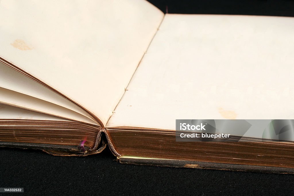 pages vides dans un vieux livre - Photo de Antique libre de droits