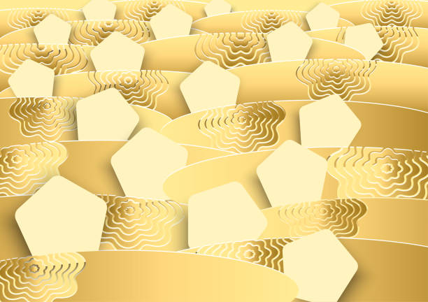 istock Gold Luxury design. geometric shapes, for print and graphics. vector illustration. 1443325558