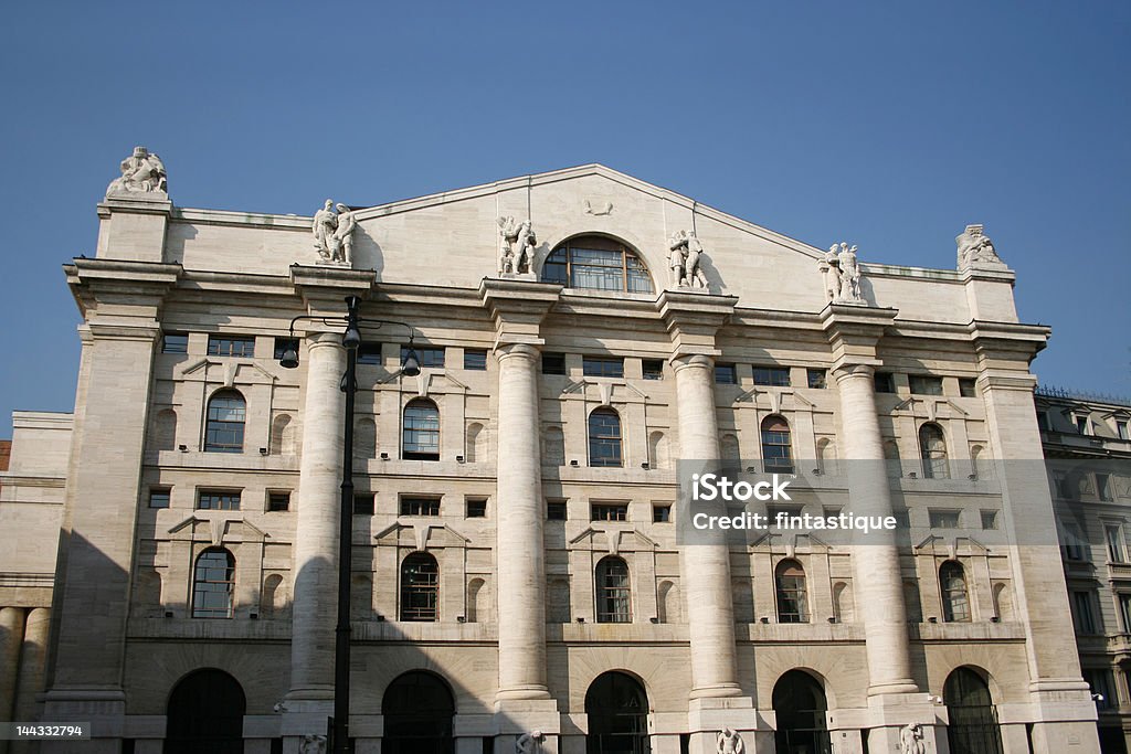 Итальянская фондовая биржа Borsa - Стоковые фото Милан роялти-фри