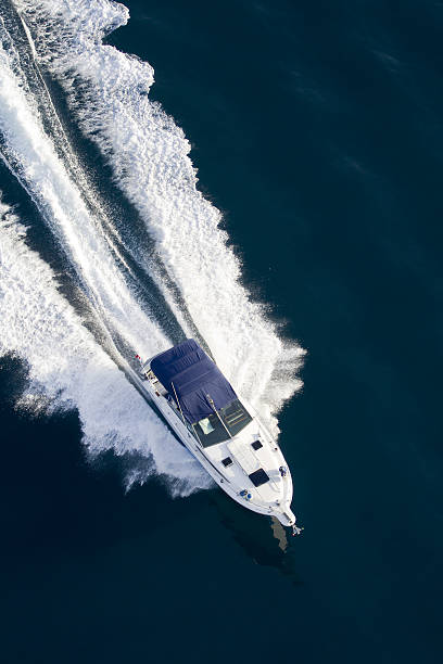 istock fast driving yacht on the ocean 144332906