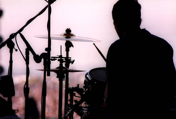 Drummer Silhouette from Backstage at Woodstock