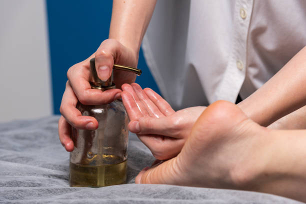 istock Legs massage for relaxing and good health 1443330853