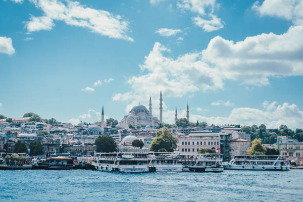 istock View of touristic landmarks  on Bosphorus in Istanbul 1443331830