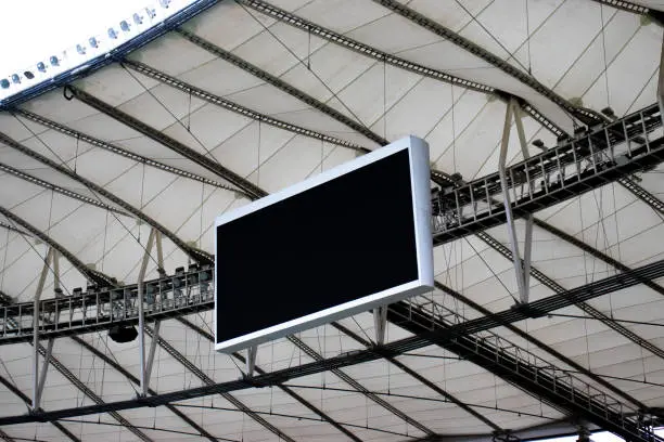 Giant LED screen in stadium with major national and international events.