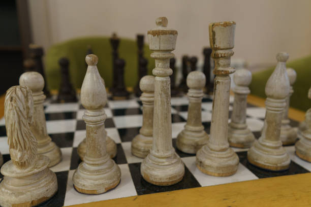 istock Chess figures stand on the chessboard. 1443332793