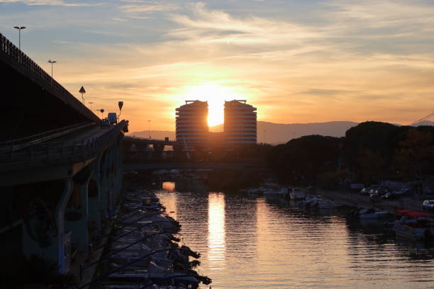 istock Sunset on the Pescara river 1443334560