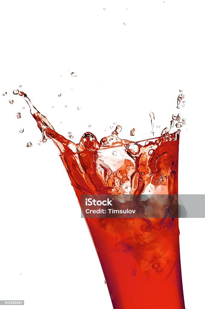 Vetro con succo di frutta - Foto stock royalty-free di Acqua